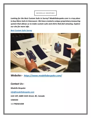 looking for the best custom suits in surrey
