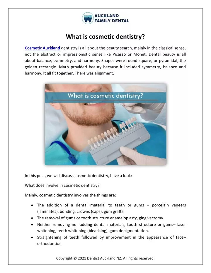 what is cosmetic dentistry