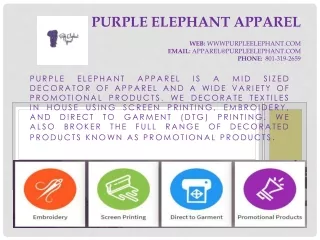Purple Elephant Apparel - All Offering Services