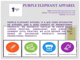 Purple Elephant Apparel Utah USA - All Offering Services
