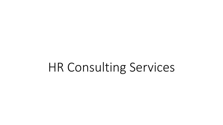 hr consulting services