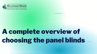 ALL YOU NEED TO KNOW ABOUT PANEL BLINDS