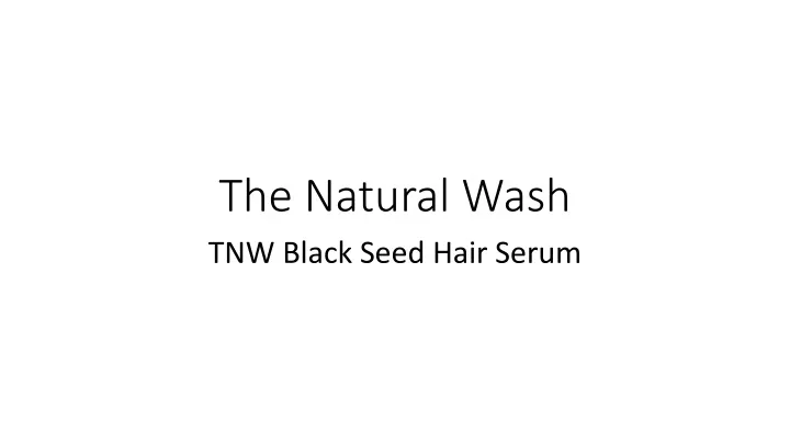 the natural wash