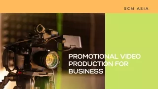 Promotional Video Production Services
