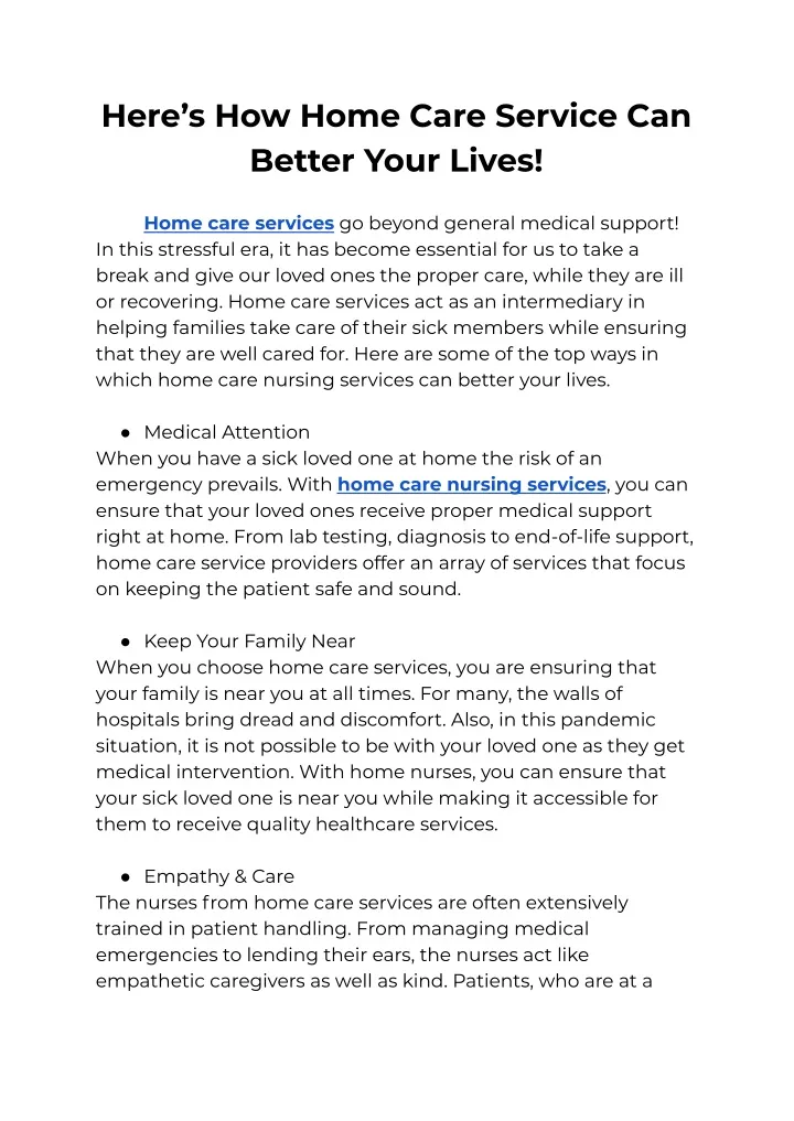 here s how home care service can better your lives