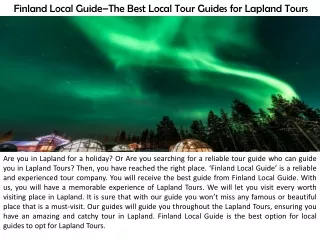 finland local guide the best local tour guides