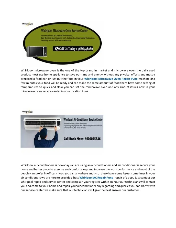PPT Whirlpool Microwave Oven Repair Pune PowerPoint Presentation
