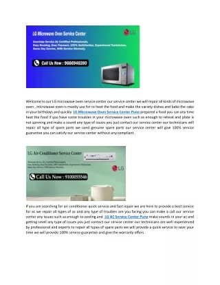 LG Microwave Oven Service Center Pune