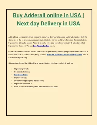 Buy Adderall online in USA _ Next day Delivery in USA