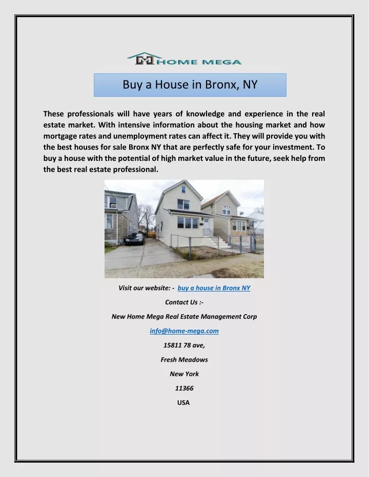 buy a house in bronx ny