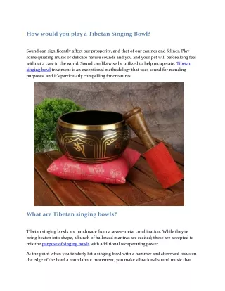 how would you play a tibetan singing bowl