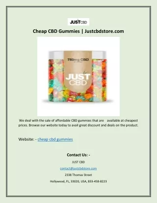 cheap cbd gummies justcbdstore com