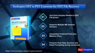 SysInspire OST to PST Converter to Recover OST File