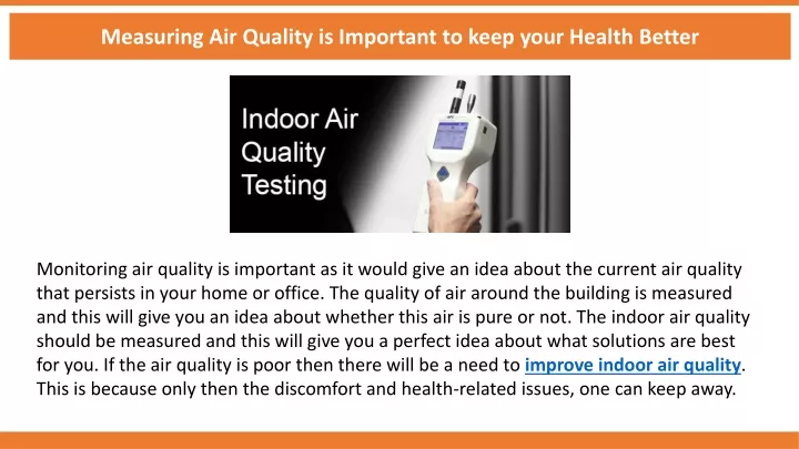 measuring air quality is important to keep your