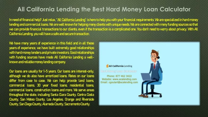 all california lending the best hard money loan