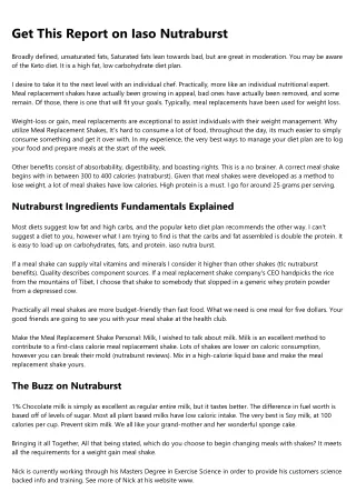 Watch Out: How iaso nutraburst Is Taking Over and What to Do About It