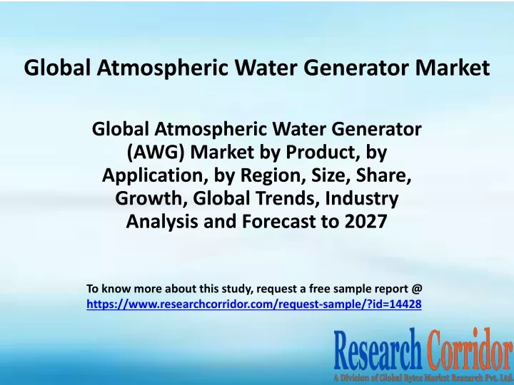 global atmospheric water generator market