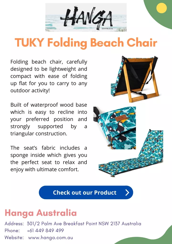 tuky folding beach chair