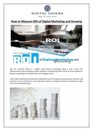 How to Measure ROI of Digital Marketing and Growing