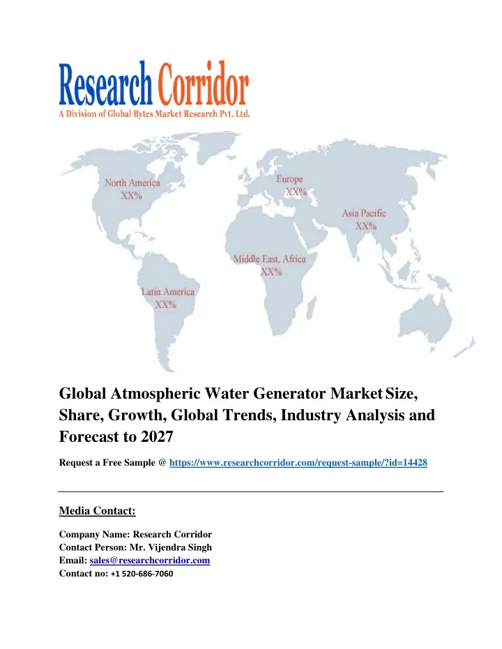 global atmospheric water generator market size