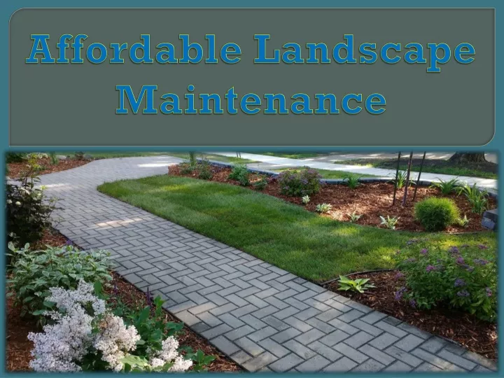 affordable landscape maintenance