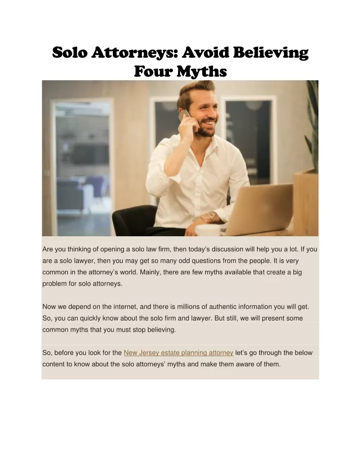 solo attorneys avoid believing four myths