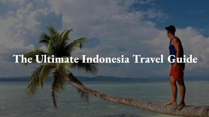 tourism indonesia presentation