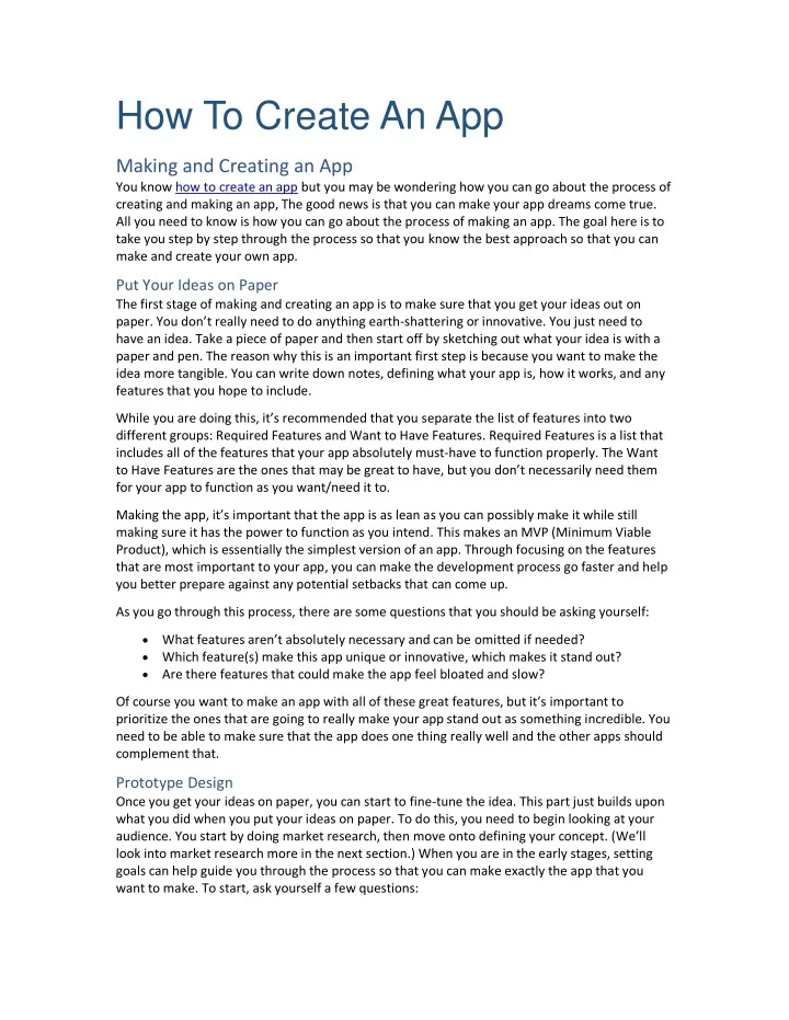PPT - How To Create An App PowerPoint Presentation, free download - ID ...
