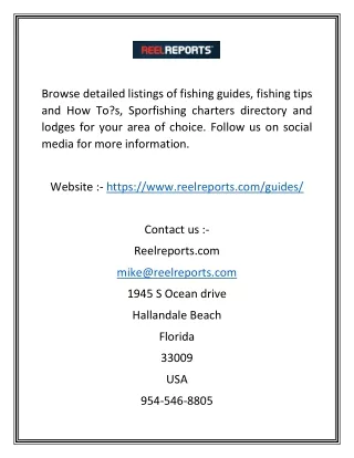 Top Fishing Guides  ReelReports.com