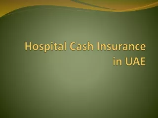 Hospital Cash Insurance in UAE