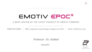 NeuroTech Presentation - EPOC X- Maryam Amir