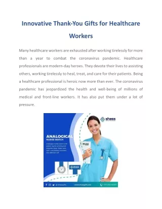 Innovative Thank-You Gifts for Healthcare Workers