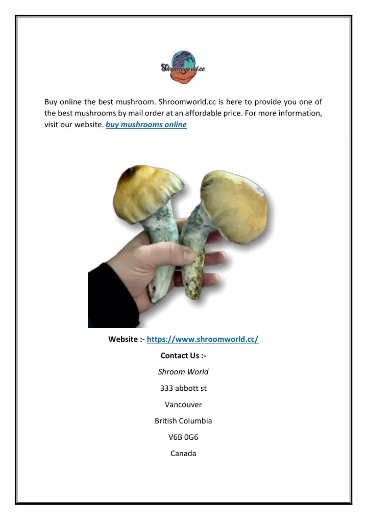 buy online the best mushroom shroomworld
