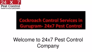 Cockroach control services in gurgaon - 24x7 pest control