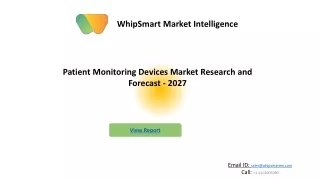 Patient Monitoring Devices Market Size, Demand, Global Analysis