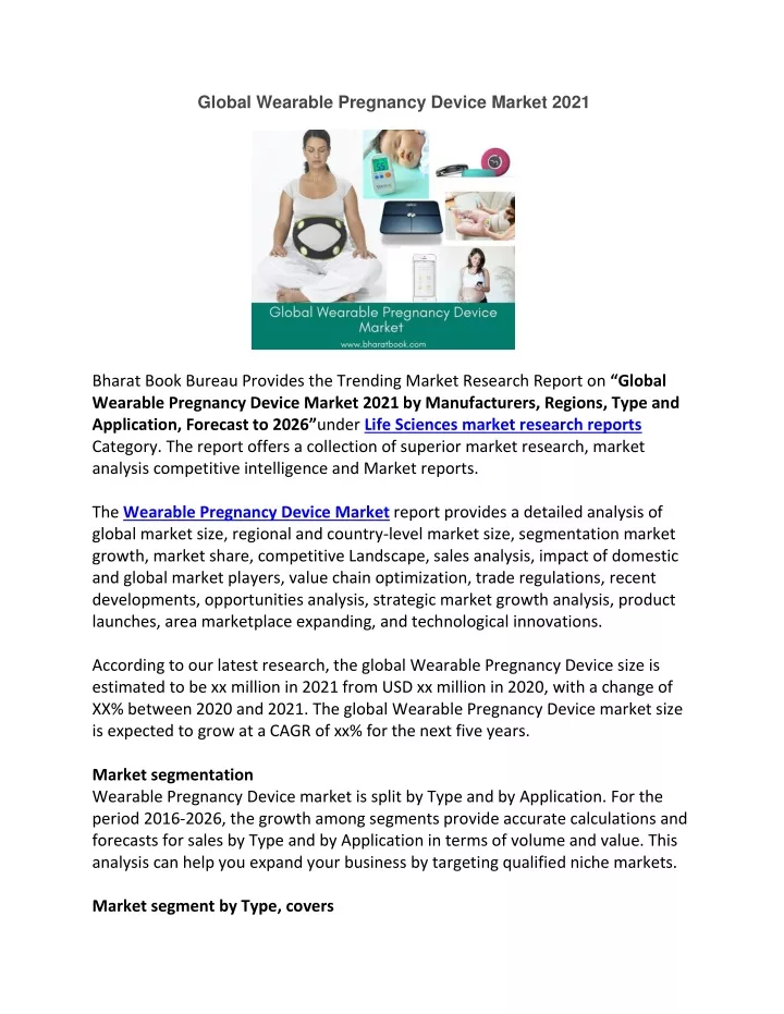 global wearable pregnancy device market 2021