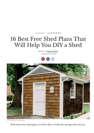 16 Best Free Shed Plans That Will Help You DIY a Shed