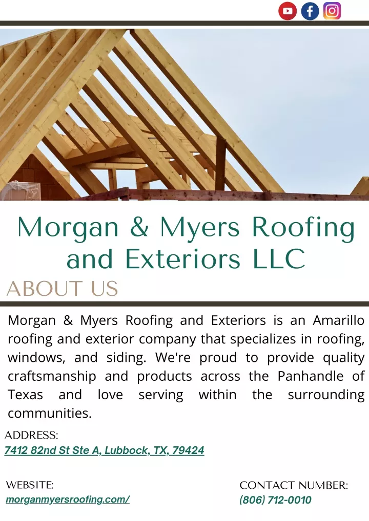 morgan myers roofing and exteriors llc about us