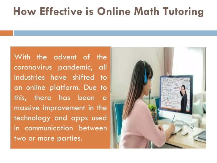 how effective is online math tutoring