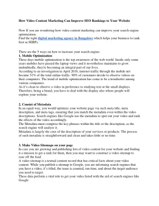 how video content marketing can improve