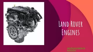 Remanufactured Land Rover Engines by AutoTechio