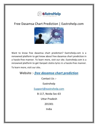 free dasamsa chart prediction eastrohelp com