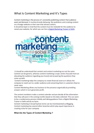What Is Content Marketing - DIGITAL MATHUR