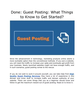 done guest posting what things to know