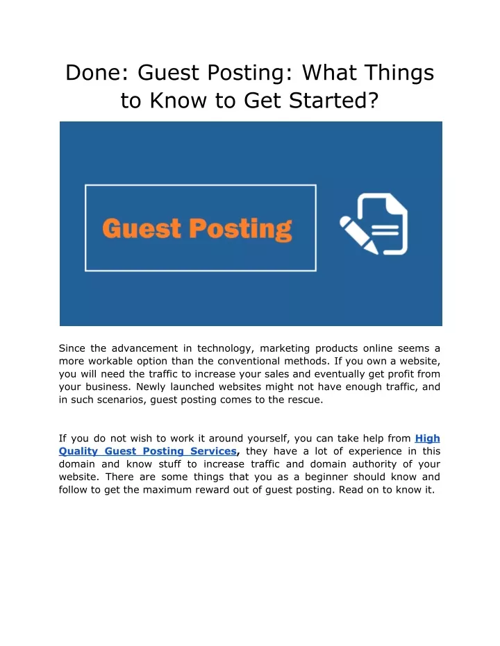 done guest posting what things to know