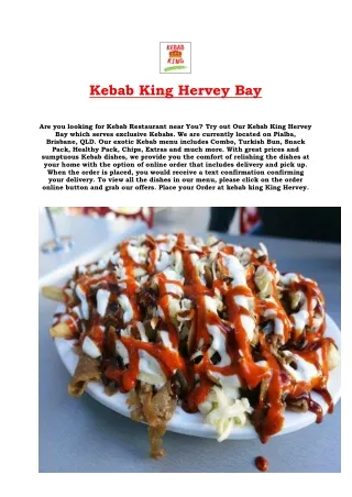 5% Off - Kebab King | Kebab Hervey Bay, QLD