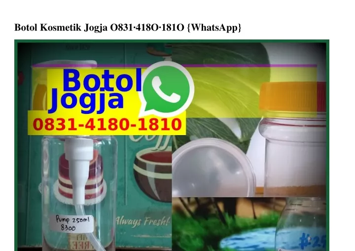 botol kosmetik jogja o831 418o 181o whatsapp