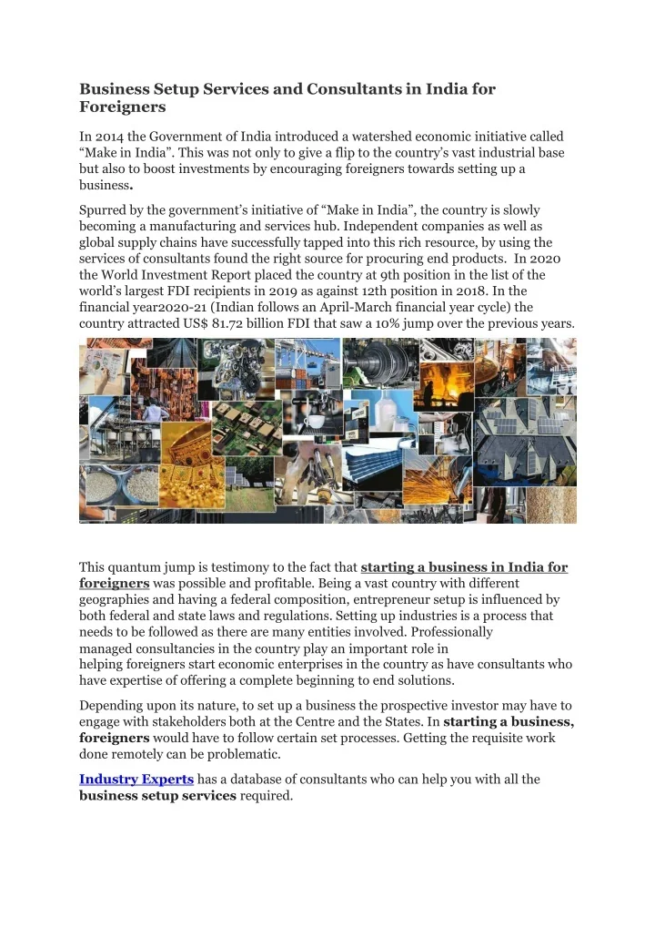 PPT - Business Setup Services and Consultants in India for Foreigners ...