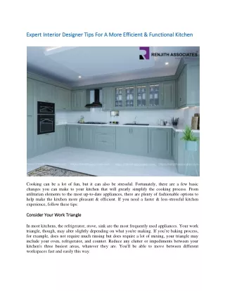 Expert interior designer tips for a more efficient & functional kitchen