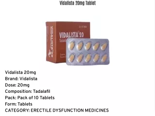 Vidalista 20mg Tablet